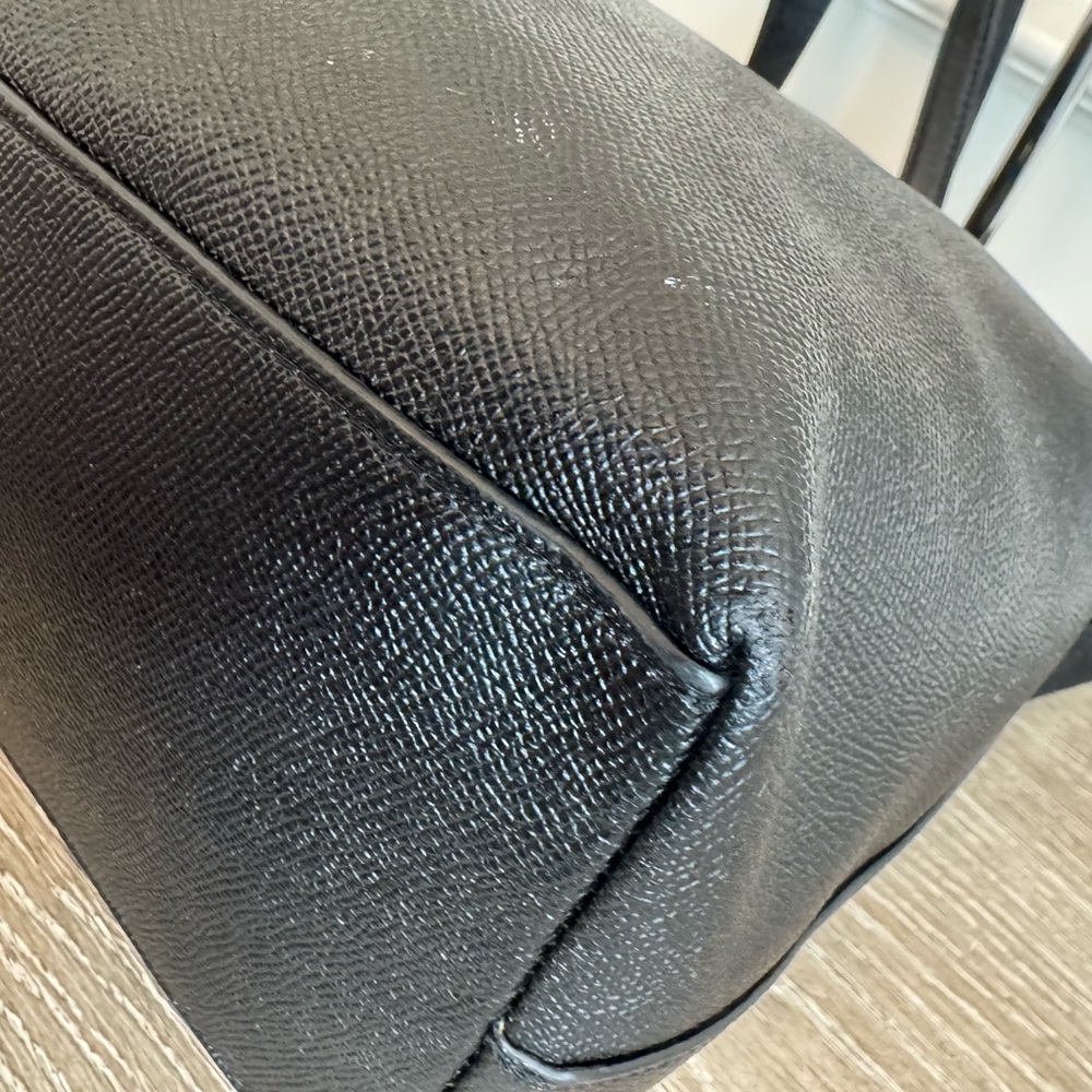 Coach Black Tote with Gold Accents - Picture 14 of 15